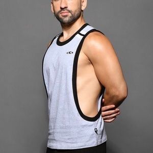 Andrew Christian Sports Gym Tank Gray Small